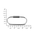 thumbnail image 4 of C5206 2-1/4" Nickel Plate, Oval Key Ring w/ Spring, Solid Brass-LL, 4 of 4