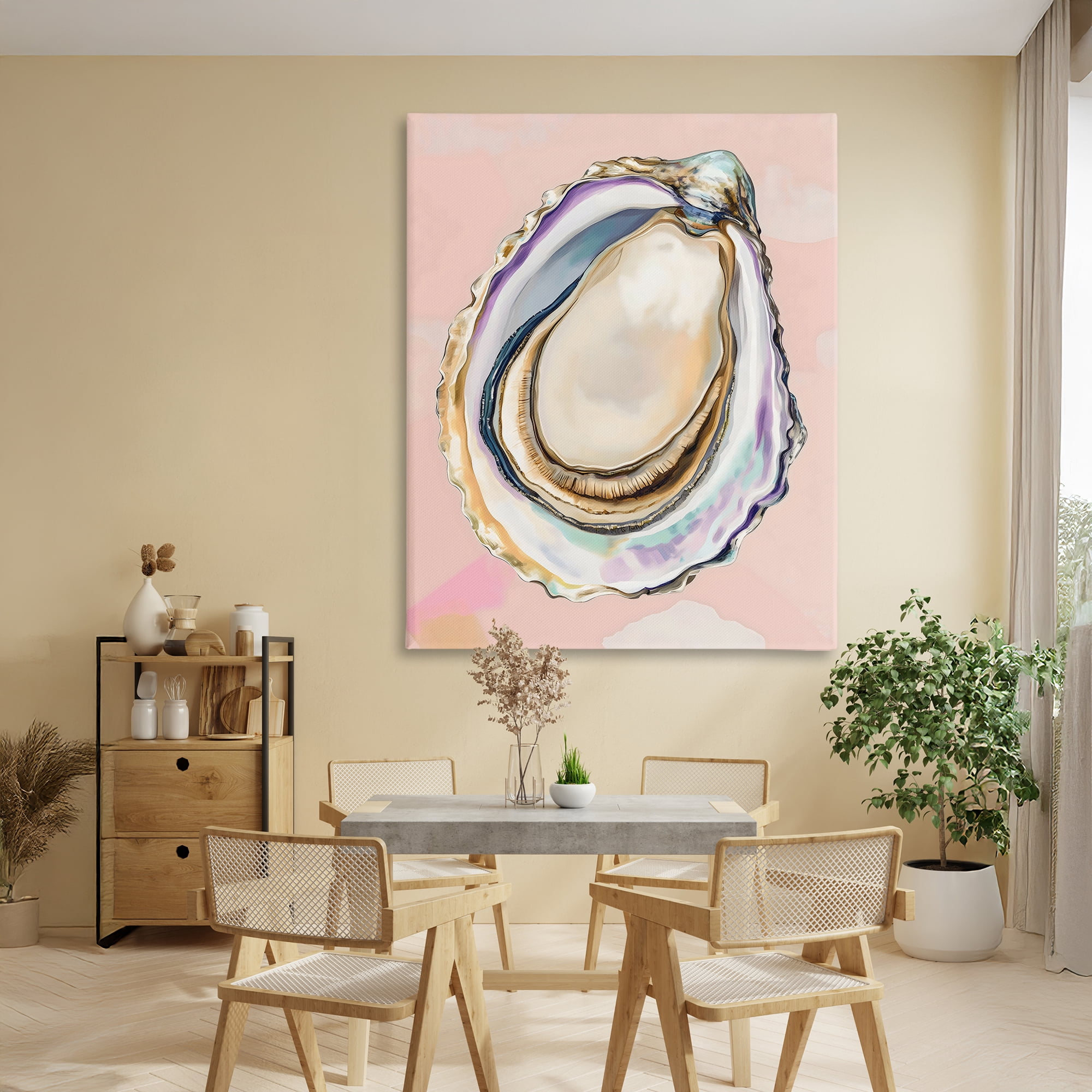 Stupell Industries Pink Oyster Shell Elegance Canvas Wall Art, design by The Prints Vibe