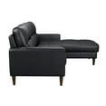 thumbnail image 4 of Lexicon Lewes 2-Piece Leather Match Sectional with Right Chaise in Black, 4 of 8