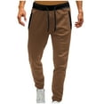 thumbnail image 2 of Tdoqot Mens Pants Slim Fit With Pockets Casual Straight Leg Mens Sweatpants Brown Size M, 2 of 6