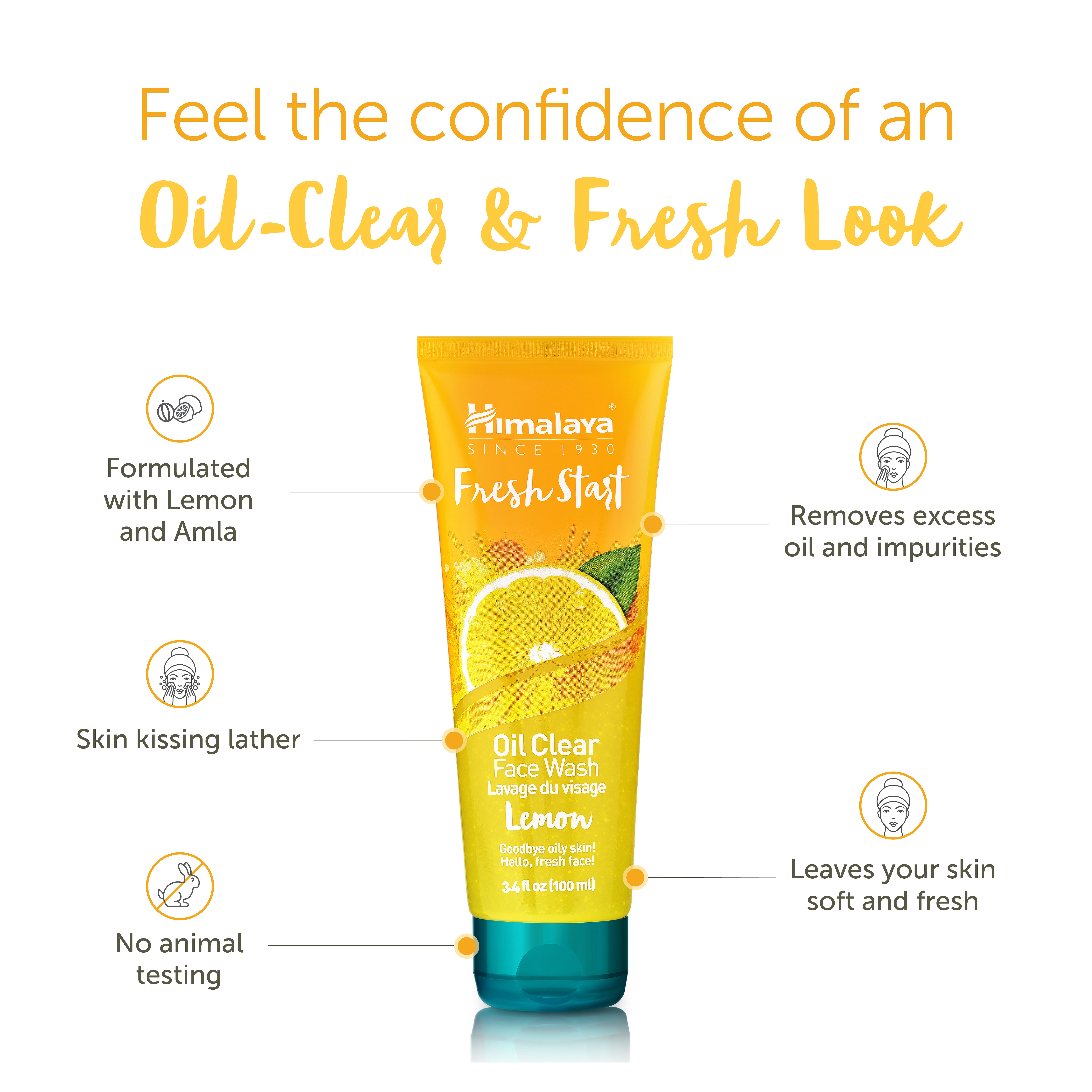 Himalaya Fresh Start Oil Clear Lemon Face Wash, Daily Facial 