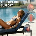 thumbnail image 6 of Opohoro Outdoor Chaise Lounge Cushion, Patio Recliner Mattress, Full-Length Support 72"x22.4"x3.5", Blue (3 Pack), 6 of 10