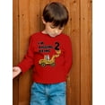 thumbnail image 3 of Tstars Unisex 2nd Birthday Bulldozer Construction T-Shirt - Perfect Gift for 2-Year-Old Boys - Graphic Long Sleeve Tee - Ideal for Birthday Party Celebrations - Kids' Construction-Themed Apparel, 3 of 7