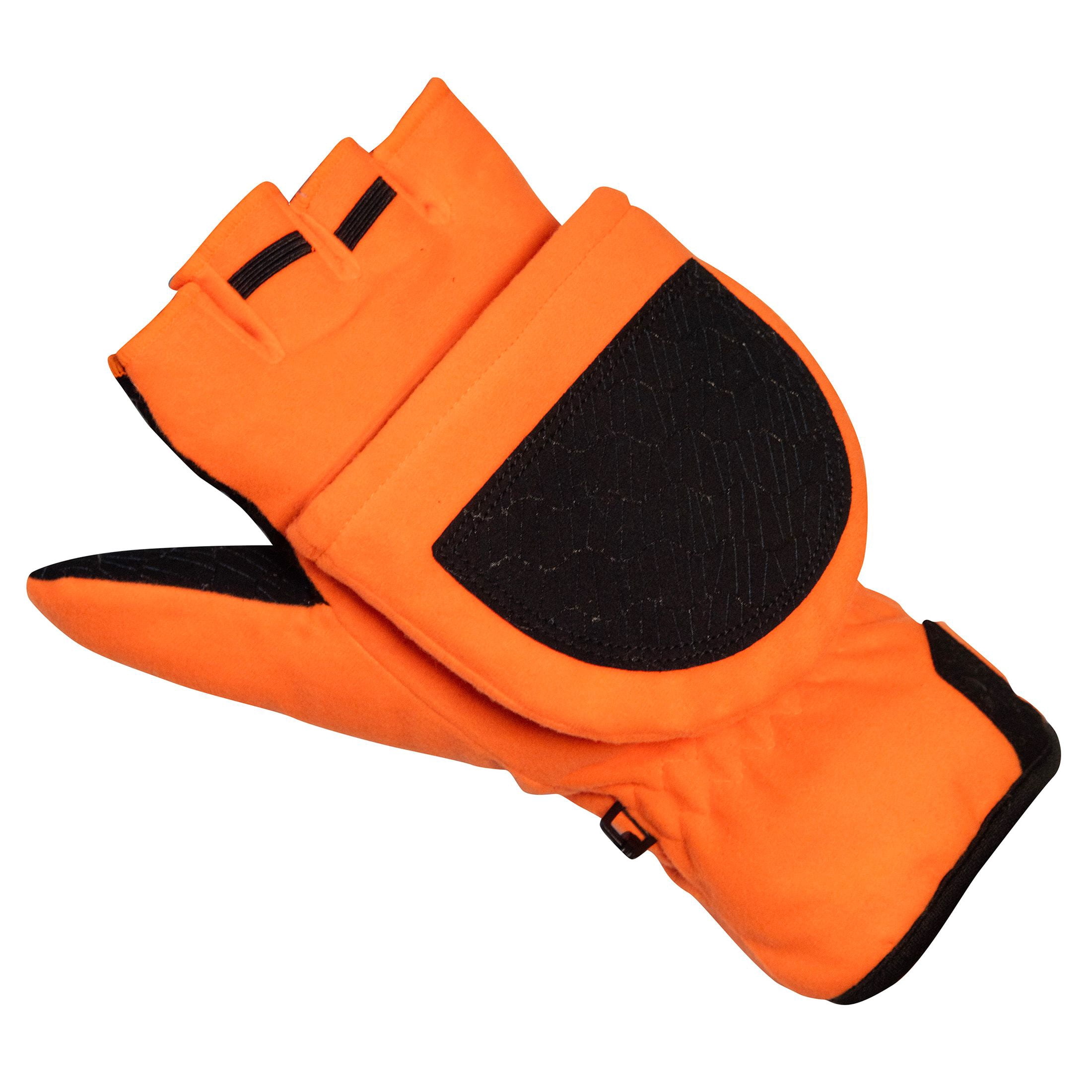Mossy Oak Blaze Orange Youth Pop-Top Gloves, Unisex, Size L/XL