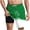 Green, variant on Iyufng Mens Double Layer Lining Shorts Summer Fashion Printed Beach Shorts with Pockets , Elastic Waistband, Drawstring