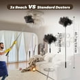 thumbnail image 2 of Ostrich Feather Duster Extendable Feather Duster Fluffy Long Handle Feather Duster Telescopic Cleaning Tool for Cleaning Ceiling Fan Pendant Lamp Walls Blinds High-Altitude Cleaning,1PC,Topboutique, 2 of 7