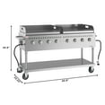 thumbnail image 3 of 60 in. 8-Burner Commercial Outdoor Propane Gas Grill with Two 30 in. Griddles in Stainless-Steel, ETL Listed (CGKIT6-G30G30), 3 of 10