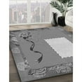 thumbnail image 3 of Ahgly Company Tapis d'Intérieur Lavable en Machine Carré Gris Carbone, 8 Pieds Carré, 3 of 7