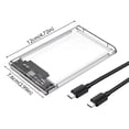 thumbnail image 3 of Clear Acrylic 2.5-Inch SATA Drive Enclosure, 5Gbps Speed & Intelligent Sleep Mode, Portable External Hard Drive Case for PC or Mac, 3 of 8