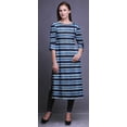 thumbnail image 2 of Bimba Printed Straight Kurtis For Women 3/4 Sleeve Kurta Summer Tunic Dress, 2 of 6