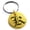 Gold, variant on Stainless Steel Letter K Initial Old English Monogram Engraved Small Medallion Circle Charm Keychain Keyring
