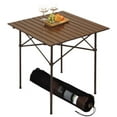 thumbnail image 2 of Table Table Table Por in a Bag TA2727 Haute en Aluminium avec Sac de Transport, Marron, 2 of 4