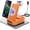 Orange, variant on 300W  Station for Multiple Devices ,  10 in 1  Charger for  17, GaN III USB C 65W PD   Stand Dock for MacBook,  Watch&Airpods,White