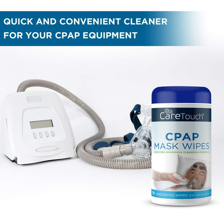 CPAP Mask Wipes (140 Count) & Cleaning Brush Kit - Lint Free, Latex Free For CPAP/BiPAP Machines