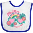 thumbnail image 3 of Inktastic My Mimi Loves Me Granddaughter Girls Baby Bib, 3 of 4
