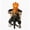 Orange, variant on Cadancy Halloween Decorations Lighted Pumpkin Head Skeleton Riding Bike, Animated LED Spooky Figure with Moving Wheels, Spooky Tabletop Ornament for Indoor Party Mantel Desk Display