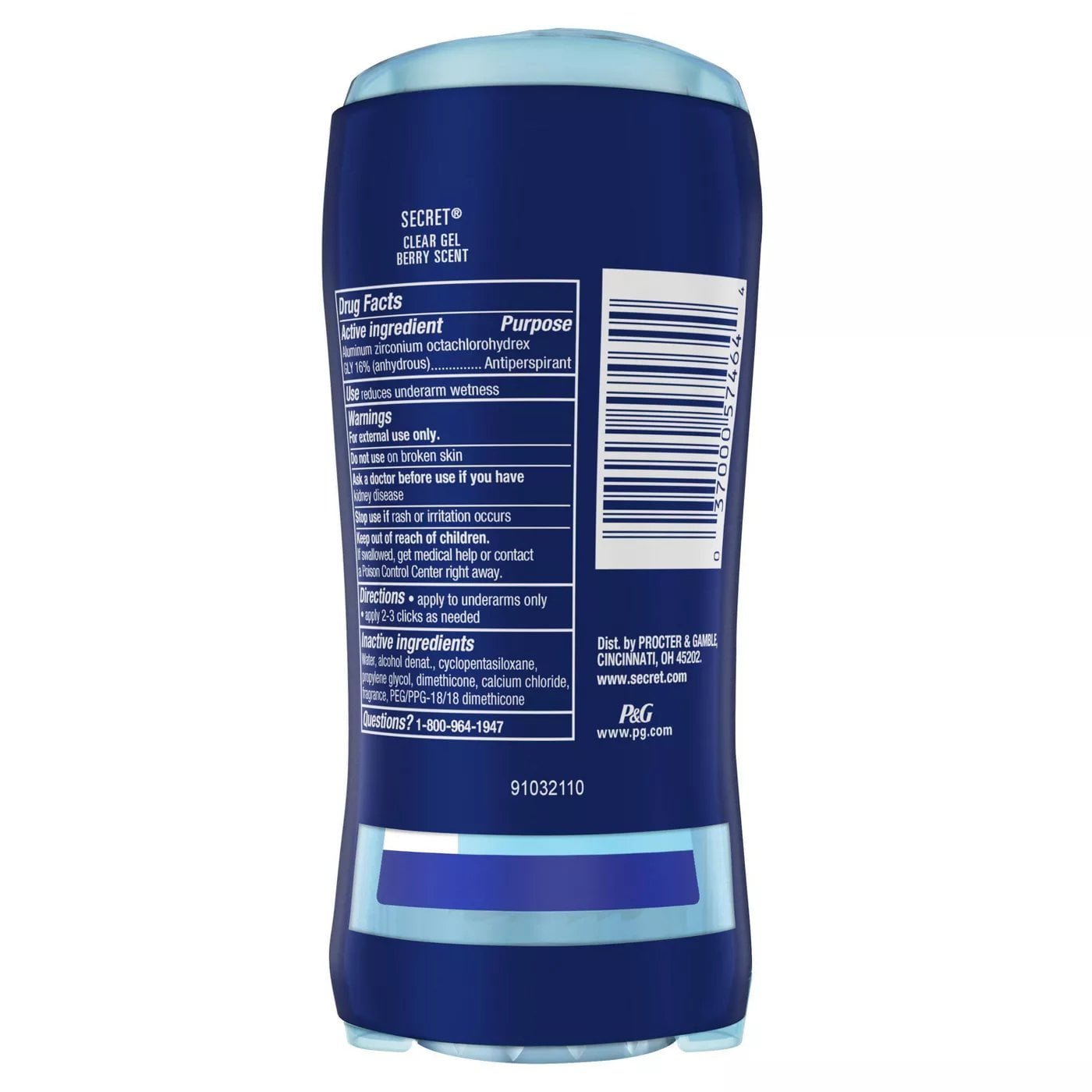 Secret Clear Gel Antiperspirant Deodorant Boho Berry Scent, 2.6 oz, 2-Pack