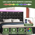 thumbnail image 3 of Uforic Queen Size Upholstered Bed Frame with Charging Station & Storage, Black, 3 of 8