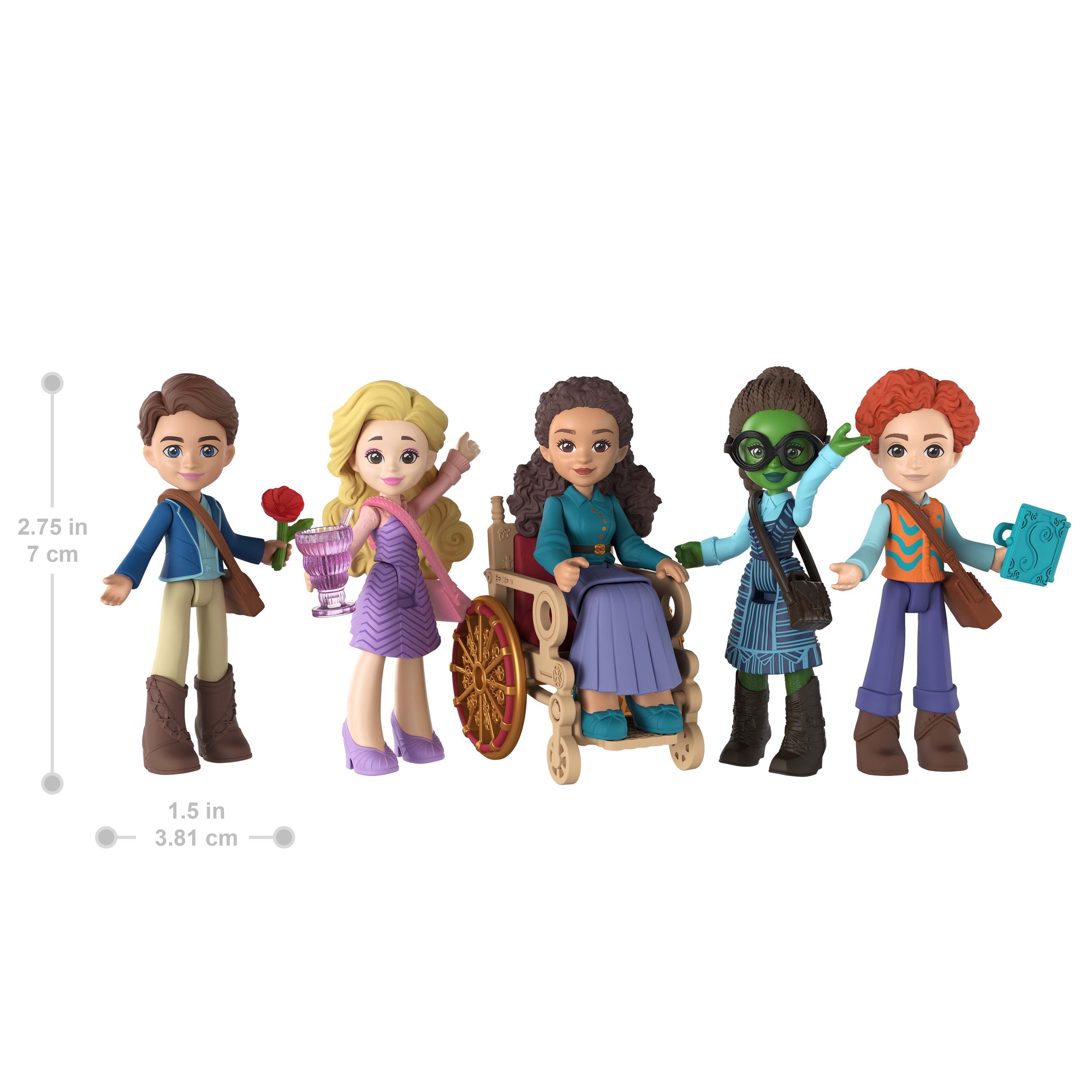 Universal Pictures' Wicked Students of Shiz 5 Small Doll Multipack, Inspired by the Movie