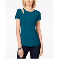 thumbnail image 1 of Camiseta básica con hombros recortados INC para mujer, verde, extragrande, 1 of 2