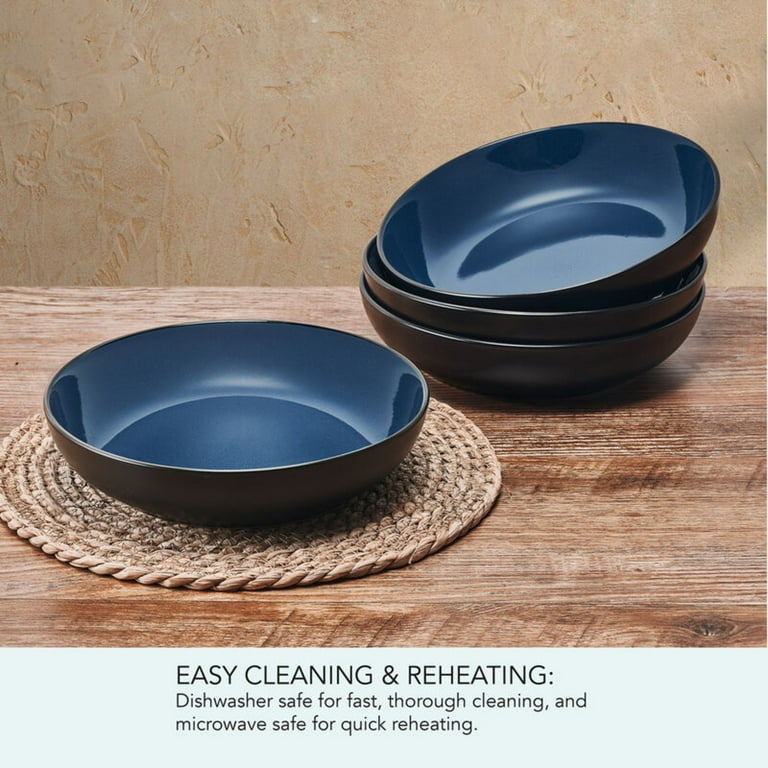 PFaltzgraff Lucy Blue 8.6In Set of 4 Pasta Bowls Walmart
