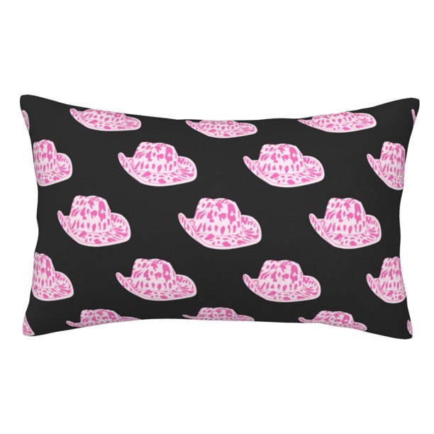 Fotbe Cowboy Hat Funda de Almohada Decorativa Estilo Occidental, Lujo en Algodón, Fundas para Almohadas King, Cojín Estampado para Decoración del Hogar-20"x30"