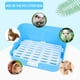 thumbnail image 4 of Caja de arena para conejos, bandeja de esquina de entrenamiento para orinal, con rejilla, para cobayas adultas, hurones, ratas, azul/rosa Adepaton WMXL-318-1, 4 of 6