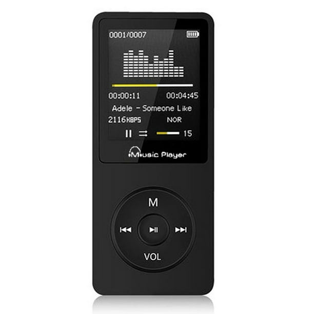 Petite Taille Grande Capacité de Mémoire Lecteur MP3 64GB Lecteur de Musique Enregistreur de Voix Portable FM Radio Player