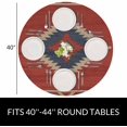 thumbnail image 2 of Chevron Round Table Cloth Southwest Native American Geometric Elastic Edged Table Cover Fade and Stain Resistant Table Cloths Easy to Clean Fits Tables 40-44" Diameter, 2 of 6