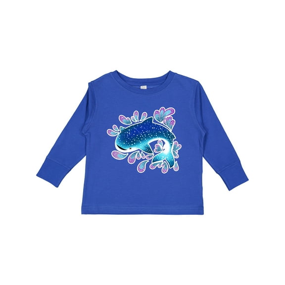 Inktastic Cute Whale Shark Boys or Girls Long Sleeve Toddler T-Shirt