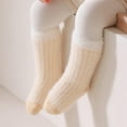 thumbnail image 2 of Eltusu Baby Girls Thermal Socks, Mid-Calf Soft Comfy Cotton Winter Socks Yellow Size 1-3 T, 2 of 3