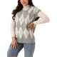thumbnail image 4 of Chaleco de suéter sin mangas de color contrastante para mujer INSPIRE CHIC con cuello en V, 4 of 5