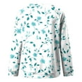 thumbnail image 4 of YUGYXL Long Sleeve Shirts for Women Plus Size Loose Pullover Fall Fashion Basic Trendy Crew Neck Floral Printed Casual Tops Sky Blue M, 4 of 5