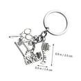 thumbnail image 2 of AURARMLET 1Set Scissors Ruler Design Keychains For Keys Metal Key Rings Everyday Use, 2 of 8