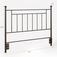 thumbnail image 6 of Mainstays Tempo Full/Queen Adaptable Metal Headboard, Bronze, 6 of 8