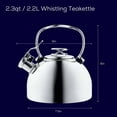 thumbnail image 6 of Circulon 48378 2.3-Quart Whistling Stainless Teakettle with Flip-Up Spout, 6 of 7