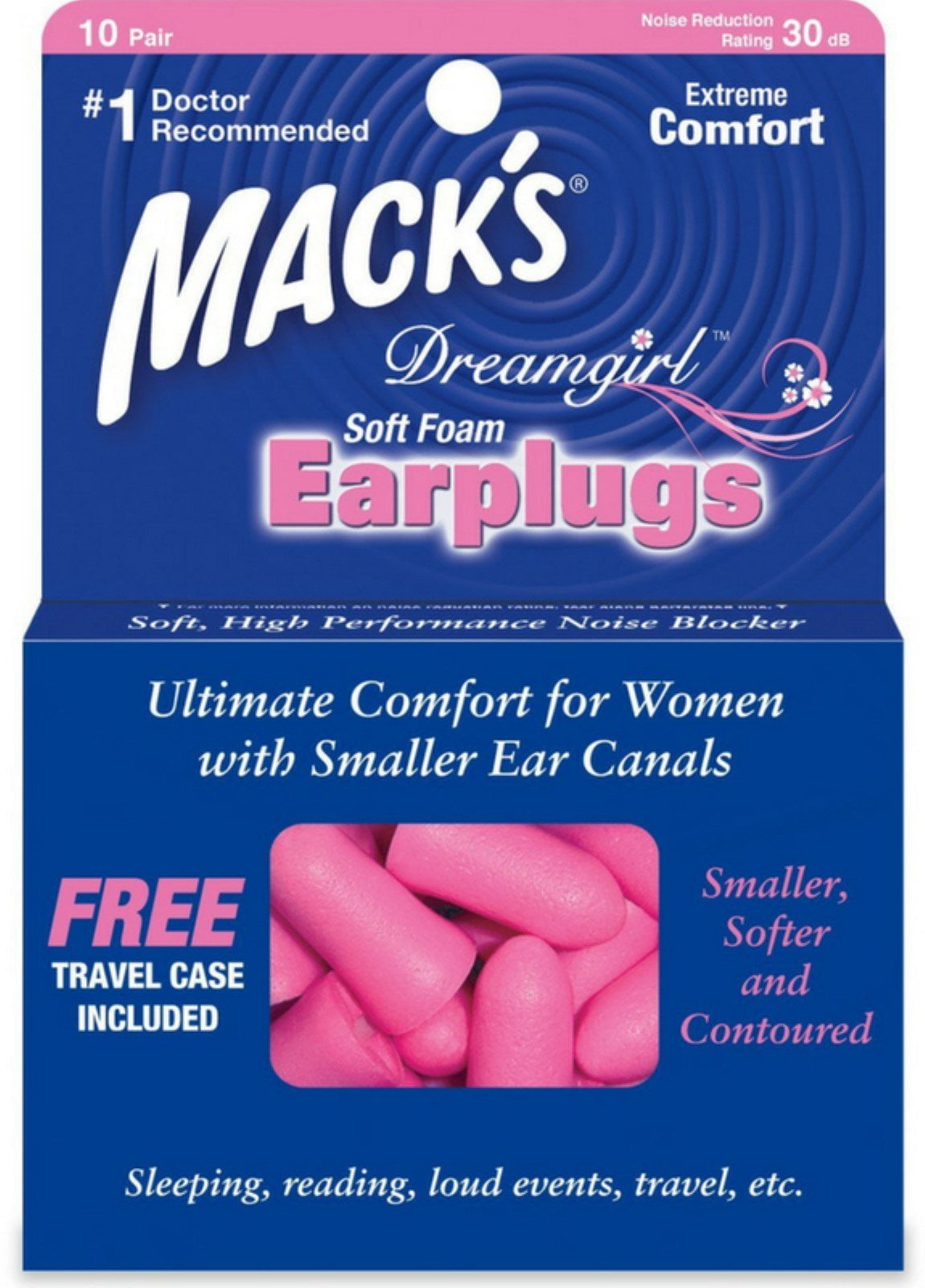 Macks Dreamgirl Soft Foam Ear Plugs 10 Pair
