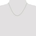 thumbnail image 2 of 14k White Gold 18 Inch .6mm Round Link Cable Chain Necklace Pendant Charm, 2 of 9