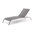 thumbnail image 3 of Lounge Chair Chaise Table Set, Aluminum, Metal, Steel, Grey Gray, Modern Contemporary Urban Design, Outdoor Patio Balcony Cafe Bistro Garden Furniture Hotel Hospitality, 3 of 7