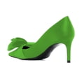 thumbnail image 4 of XYD Women Stylish Bowknot Pointy Toe Pumps Stiletto High Heels Slip On Fashion Bridal Dress Shoes Size 5 Green, 4 of 4