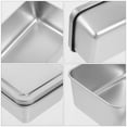 thumbnail image 3 of OUNONA 2Pcs Silver Bread Baking Trays Stainless Steel Smooth Surface Oven Pans for Home, 3 of 8