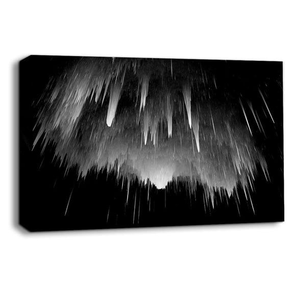 wall26 Canvas Wall Art Black and White Energy Wave Pictures Home Wall Decorations for Bedroom Living Room Paintings Canvas Prints Framed - 16x24 inches