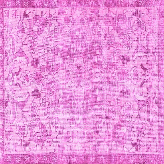 Ahgly Company Indoor Square Persian Pink Traditional Area Rugs, 4' Square
