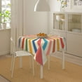 thumbnail image 2 of Colorful Boho Farmhouse Table Cloth Cream Vintage Sun Rainbow Stripes Bohemian Square Tablecloth 60 inch Rustic Washable Table Cover for Holiday Kitchen Dinning Outdoor Indoor Decoration, 2 of 5