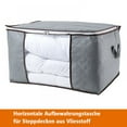 thumbnail image 2 of Caja de almacenamiento plegable Laklulu de 2 piezas, estilo horizontal común gris, 60 x 40 x 35 cm, 2 of 5