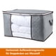 thumbnail image 2 of Caja de almacenamiento plegable Laklulu de 2 piezas, estilo horizontal común gris, 60 x 40 x 35 cm, 2 of 5