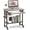 Grey, variant on WSWJY Rolling Computer Desk Cart with Keyboard Tray, Mobile Portable Laptop PC Desk with CPU Stand & 3 Hooks for Sofa & Bed, Industrial Small Desk on Wheels for Small Spaces, Home Office Desk