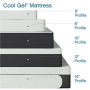 Cool Gel 14 Queen Medium Tight Top Gel Memory Foam Queen Mattress with 2 Bonus Pillows