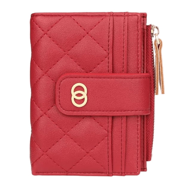 Cartera Monedero Plegable Con Cremallera Rojo Malubero Cartera Monedero Plegable