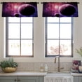 thumbnail image 4 of LALILO Kitchen Curtain Valance Space Astronaut Planet Rocket Rod Pocket Window Curtain 52"x 18" Set of 2, 4 of 7